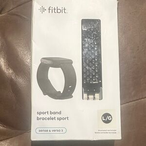 fitbit Black Sport Band for Sense & Versa 3 - Large